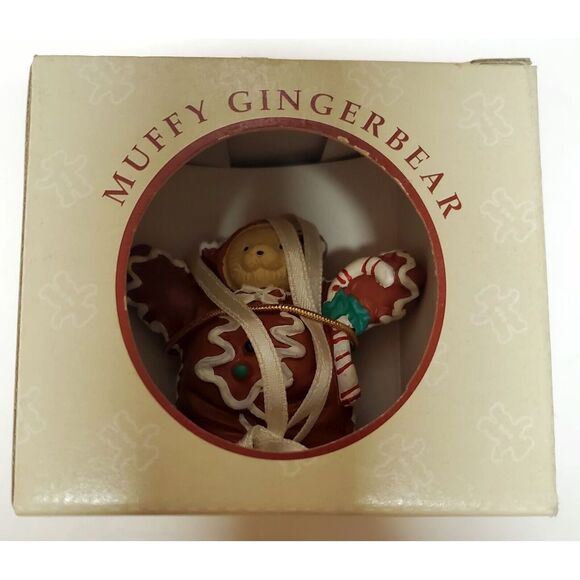 Muffy Ginger Bear Boxed 1992 Plush & Vanderbear Muffy Ginger Bear Ornament Boxed - Picture 11 of 11
